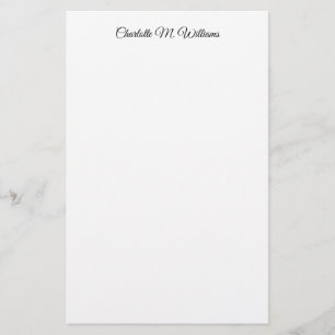 Einfach Wei Minimalistisch Professionell Modern Briefpapier