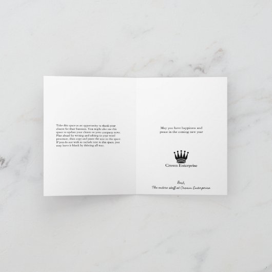 Einfach Weihnachten Gruß Firmenlogo (Innenseite)