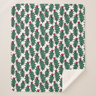 Einfach Weihnachten Stechpalmenbeere grün und rot Sherpadecke