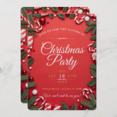 EINFACH! Weihnachts-Party Einladung - Details hinz (Vorne/Hinten)