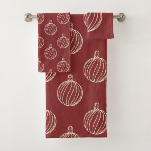 Einfach Weihnachtskollektion - Bauble Badhandtuch Set