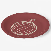 Einfach Weihnachtskollektion - Bauble Pappteller (Schrägansicht)