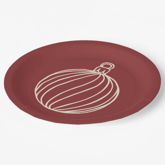 Einfach Weihnachtskollektion - Bauble Pappteller (Schrägansicht)