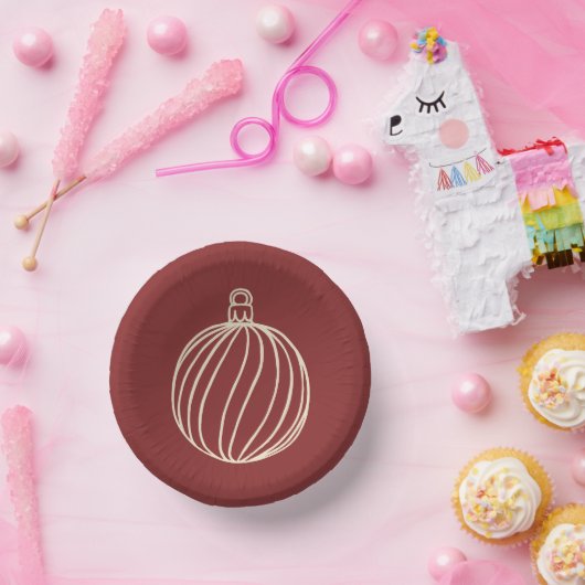 Einfach Weihnachtskollektion - Bauble Pappteller (Party)