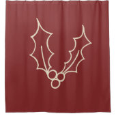 Einfach Weihnachtskollektion - Holly Duschvorhang (Vorderseite)