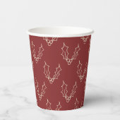 Einfach Weihnachtskollektion - Holly Pappbecher (Rückseite)