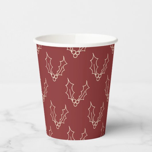 Einfach Weihnachtskollektion - Holly Pappbecher (Links)