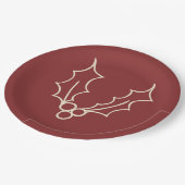 Einfach Weihnachtskollektion - Holly Pappteller (Schrägansicht)