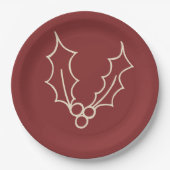 Einfach Weihnachtskollektion - Holly Pappteller (Vorderseite)