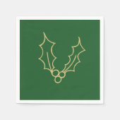 Einfach Weihnachtskollektion - Holly Serviette (Vorderseite)