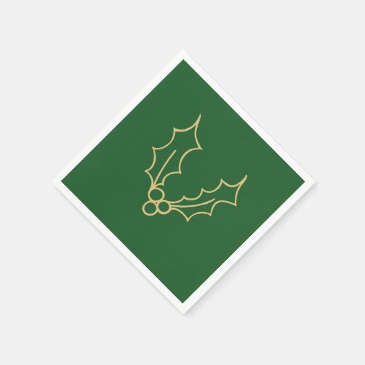 Einfach Weihnachtskollektion - Holly Serviette (Ecke)