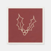 Einfach Weihnachtskollektion - Holly Serviette (Vorderseite)