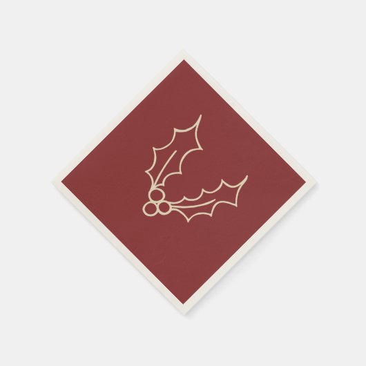 Einfach Weihnachtskollektion - Holly Serviette (Ecke)