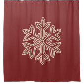 Einfach Weihnachtskollektion - Schneeflocke Duschvorhang (Vorderseite)