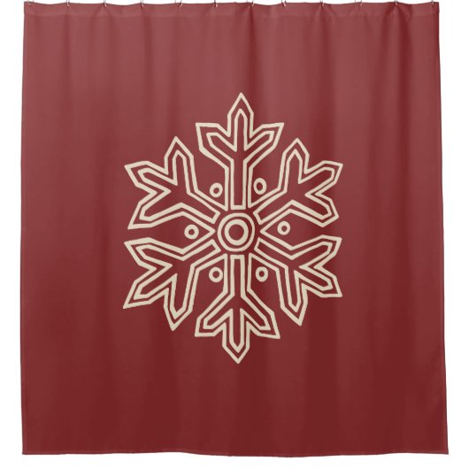 Einfach Weihnachtskollektion - Schneeflocke Duschvorhang (Vorderseite)