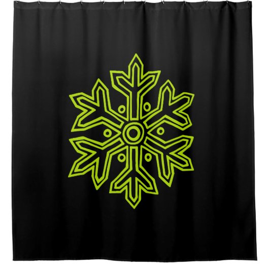Einfach Weihnachtskollektion - Schneeflocke Duschvorhang (Vorderseite)
