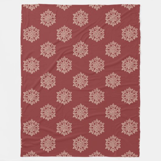 Einfach Weihnachtskollektion - Schneeflocke Fleecedecke (Vorderseite)