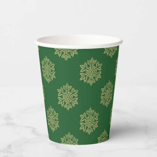 Einfach Weihnachtskollektion - Schneeflocke Pappbecher (Rückseite)