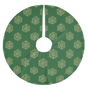 Einfach Weihnachtskollektion - Schneeflocke Polyester Weihnachtsbaumdecke