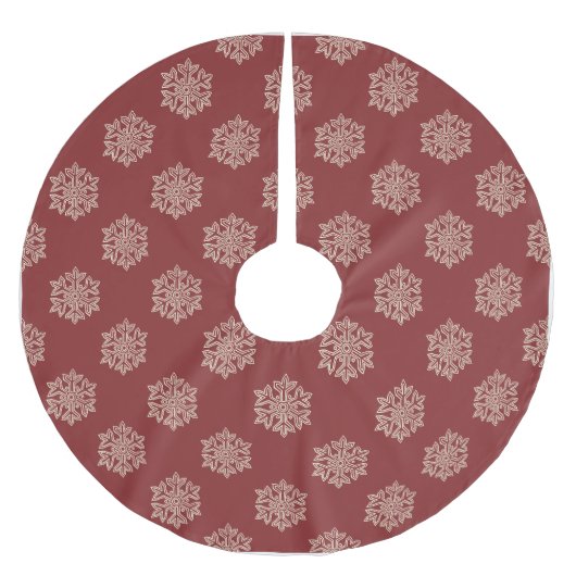Einfach Weihnachtskollektion - Schneeflocke Polyester Weihnachtsbaumdecke (Vorderseite)