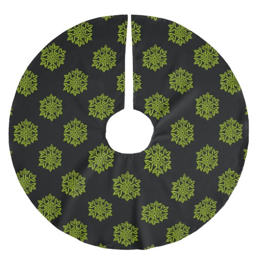 Einfach Weihnachtskollektion - Schneeflocke Polyester Weihnachtsbaumdecke (Vorderseite)