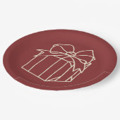 Einfach Weihnachtskollektion - vorhanden Pappteller (Schrägansicht)