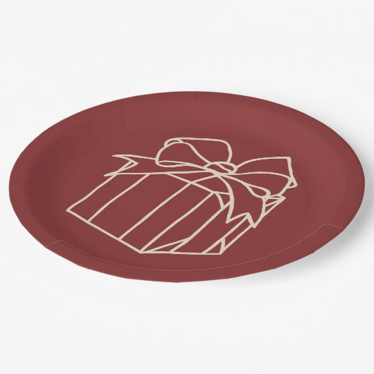 Einfach Weihnachtskollektion - vorhanden Pappteller (Schrägansicht)