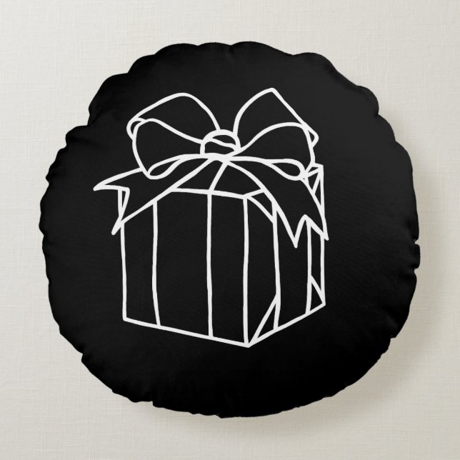 Einfach Weihnachtskollektion - vorhanden Rundes Kissen (Vorderseite)