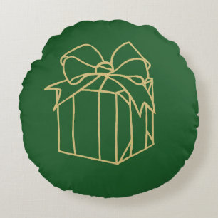 Einfach Weihnachtskollektion - vorhanden Rundes Kissen