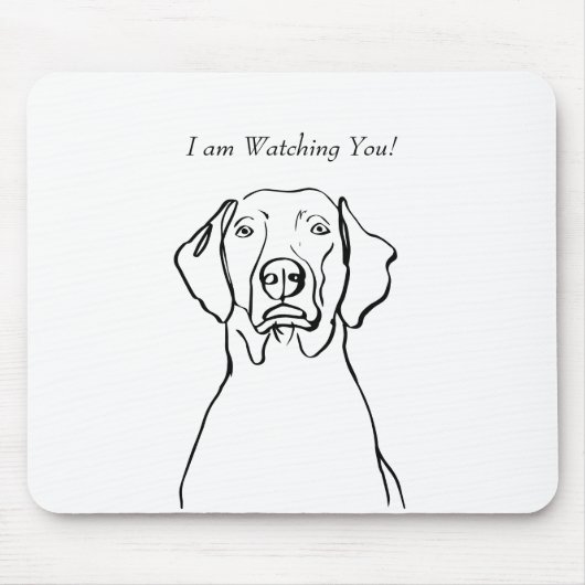 Einfach Weimaraner: Personalisieren Sie Ihre Nachr Mousepad (Vorne)