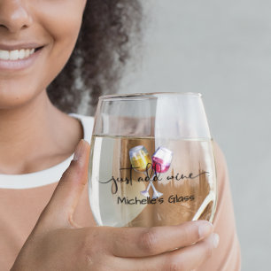 Einfach Wein hinzufügen Weinglas Ohne Stiel