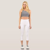 Einfach Weiß Capri Leggings (Vorderseite)