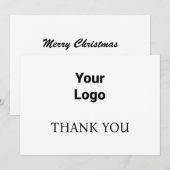 EINFACH WEISS DANKEN SIE KARTE (Vorne/Hinten)