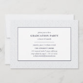 Einfach weiß | Einladung der Foto Graduation Party (Rückseite)