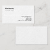 Einfach Weiß Elegant Schlicht Beruflich Minimalist Visitenkarte (Vorne/Hinten)