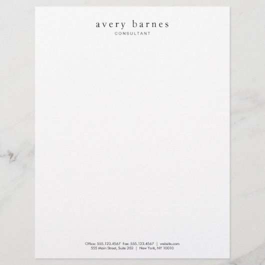 Einfach weiß kreativ Beruflich modern Briefkopf (Vorderseite)