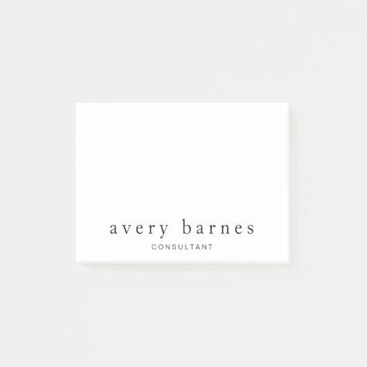 Einfach weiß kreativ Beruflich modern Post-it Klebezettel (Vorderseite)