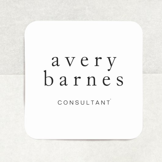 Einfach weiß kreativ Beruflich modern Quadratischer Aufkleber