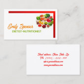 Einfach weiß mit roter Grenz, gesundes Leben/ Kart Visitenkarte (Vorne/Hinten)