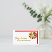 Einfach weiß mit roter Grenz, gesundes Leben/ Kart Visitenkarte (Stehend Vorderseite)