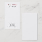 Einfach weiß, modern und schlicht beruflich visitenkarte (Vorne/Hinten)