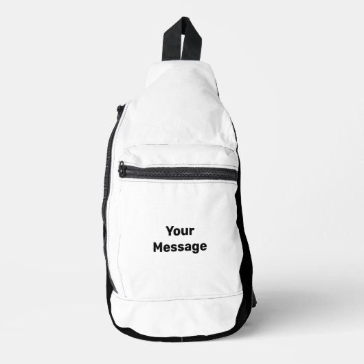 Einfach Weiß und Schwarz Ihre Meldungsvorlage Crossbody Bag (Vorderseite)