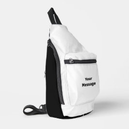 Einfach Weiß und Schwarz Ihre Meldungsvorlage Crossbody Bag