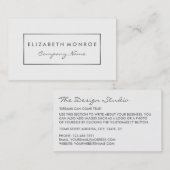 Einfach weiß und silber, Silberfolieneffekt Visitenkarte (Vorne/Hinten)