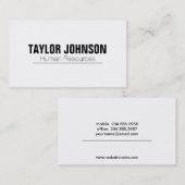 einfach | weiß visitenkarte (Vorne/Hinten)