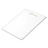 Einfach weiße, solide Farbe personalisieren Sie es Notizblock (angewinkelt)