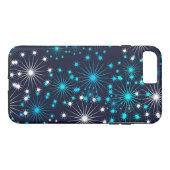 Einfach weißer blauer Glitzer Personalisiert beleu Case-Mate iPhone Hülle (Rückseite (Horizontal))