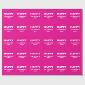 Einfach weißer, glatter Happy Valentines Day | Hot Geschenkpapier (Flach)