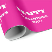Einfach weißer, glatter Happy Valentines Day | Hot Geschenkpapier (Rolleneckpunkt)