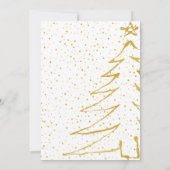 Einfach weißer Goldbaum jubelt das New Year Party Einladung (Rückseite)
